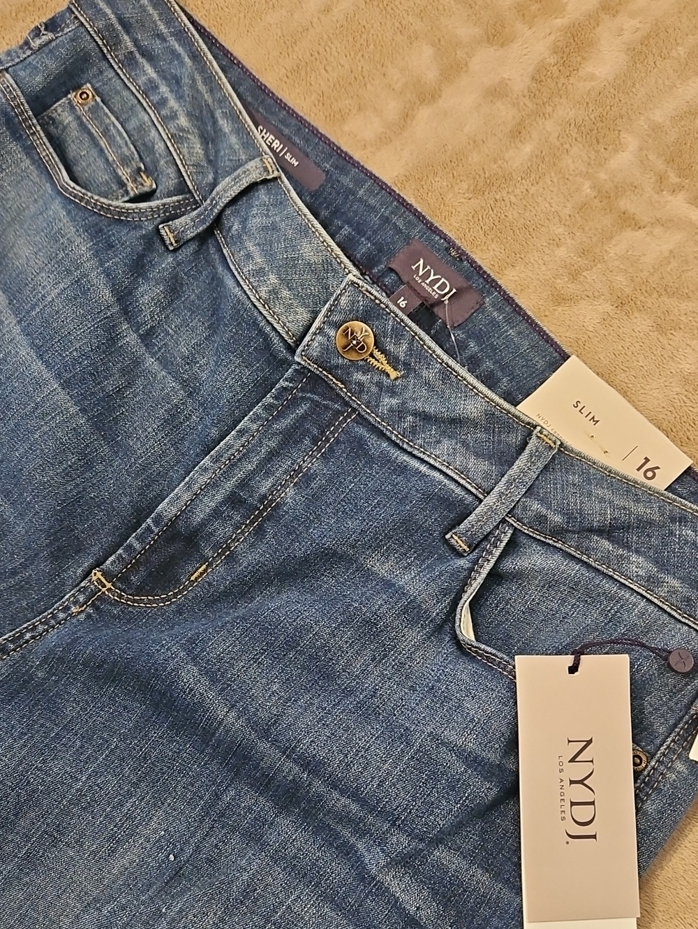 NYDJ Slim Jeans in Medium Wash Blue